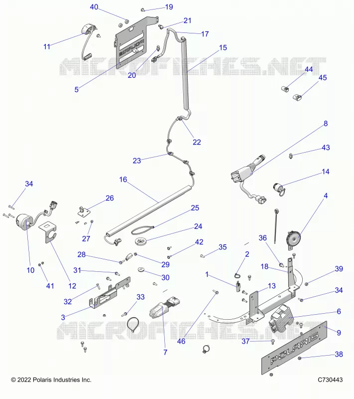 ELECTRICITE, WIRE HARNESS COMPONANTS, AND LICENSE PLATES 