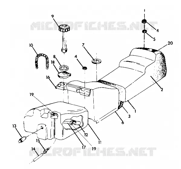 SIEGE GAS/TANK ASSEMBLY Sport GT (4921282128007A)
