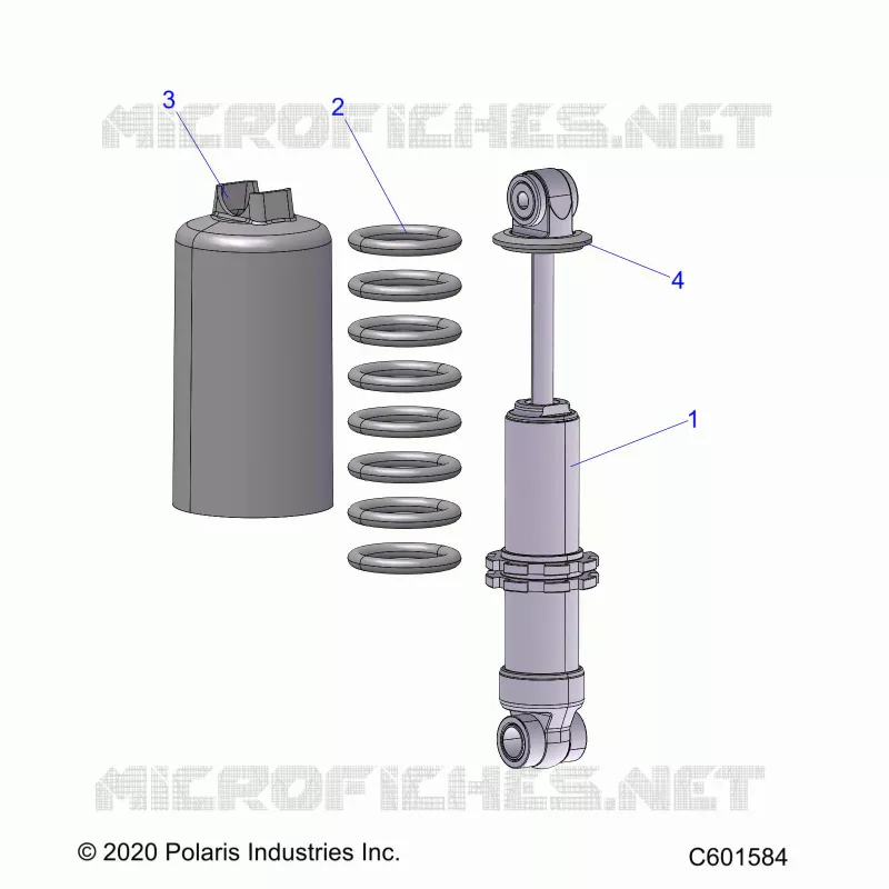 SUSPENSION, AMORTISSEUR AVANT TRACK (7045494)