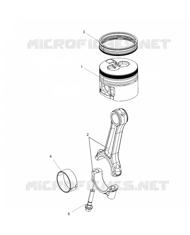MOTEUR, CONNECTING ROD AND PISTON SET
