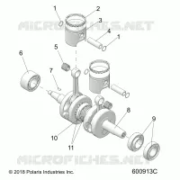 MOTEUR, PISTON AND CRANKSHAFT
