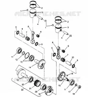 PISTON ET VILEBREQUIN WIDETRAK GT 0962061 AND EUROPEAN WIDETRAK GT E962061 (4931623162C009)