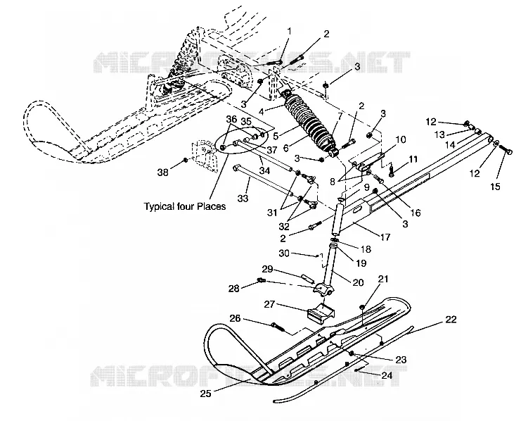 SUSPENSION AVANT AND SKI LITE E943433 (49273427340011)