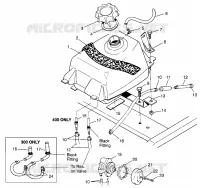 CARBURANT TANK XPRESS 300 W969530 and XPRESS 400 W969540 (4935923592B003)