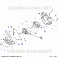 ENGINE, STATOR COVER AND FLYROUE