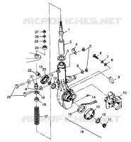 JAMBE DE FORCE AVANT XPLORER 400L W98CC38C (4945414541B004)