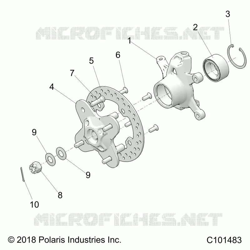 SUSPENSION AVANT HUB AND STEERING KNUCKLE