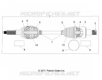 SYSTÈME DE TRANSMISSION, REAR HALF SHAFT (TO 4/25/16)