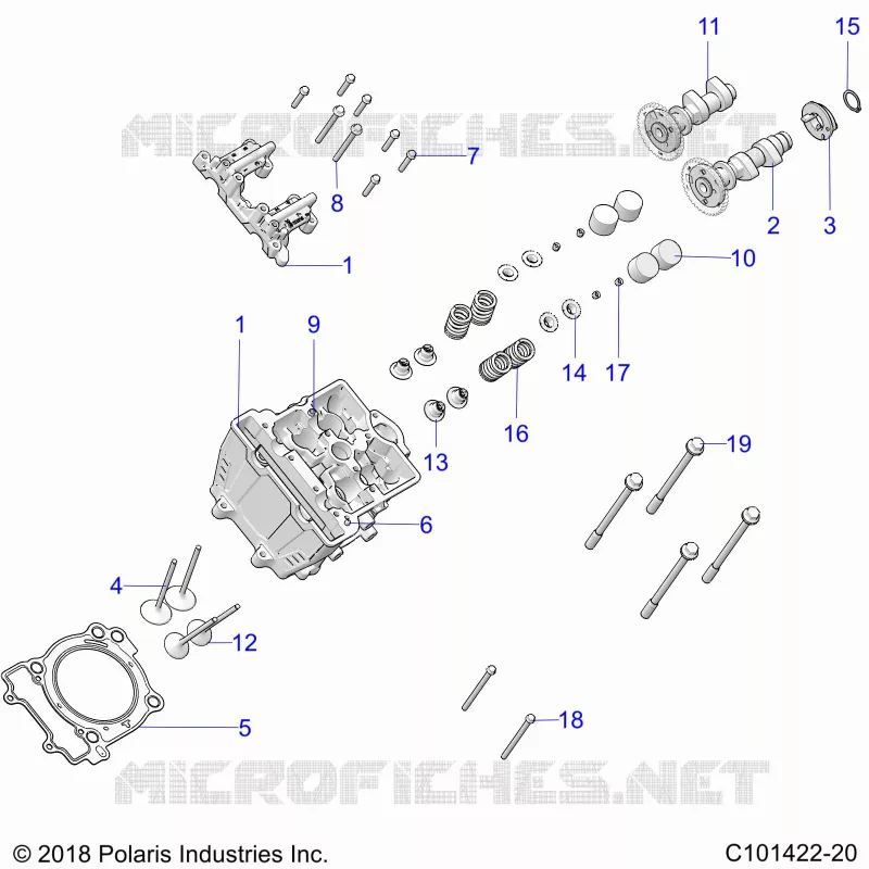 ENGINE, CULASSE, CAMS AND VALVES