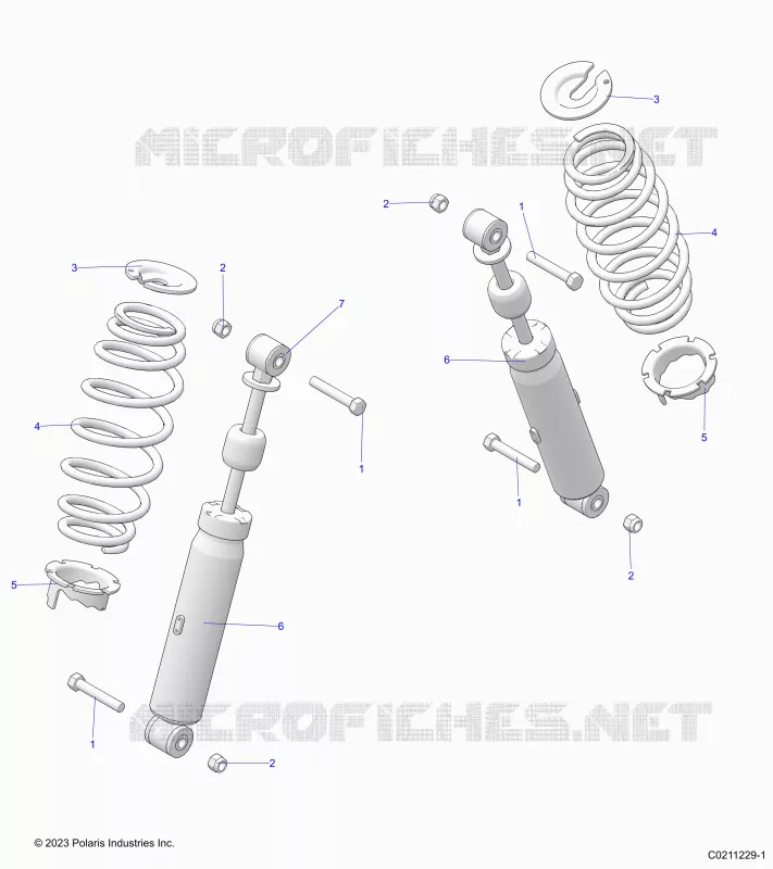 SUSPENSION ARRIERE SHOCK AND MOUNTING
