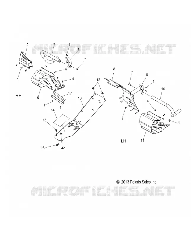CHASSIS, PROTECTION D'EMBRAYAGE AND REPOSE PIEDS