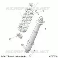 SUSPENSION, REAR SUPPORT AMORTISSEUR 