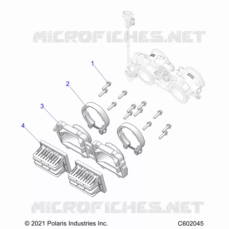 ENGINE, REED VALVE AND CORPS DE PAPILON ADAPTOR