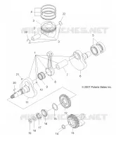 MOTEUR, VILEBREQUIN AND PISTON