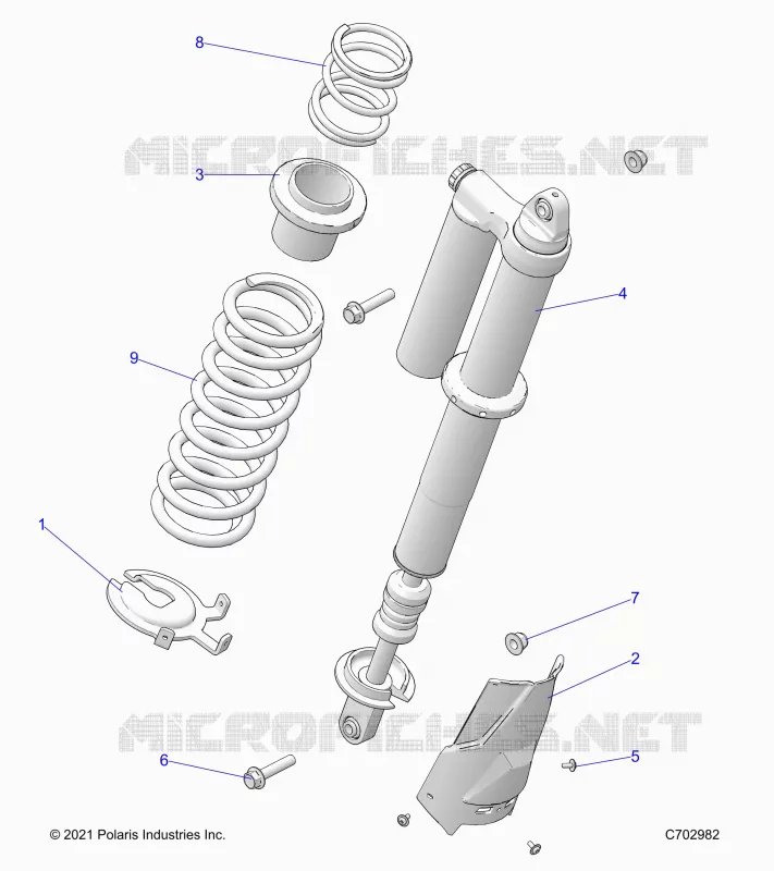 SUSPENSION, REAR SUPPORT AMORTISSEUR , STANDARD/PREMIUM