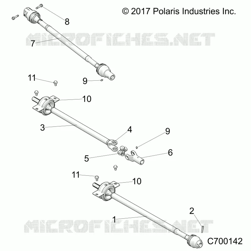 SYSTEME DE TRANSMISSION, FRONT, MID, REAR PROP SHAFT