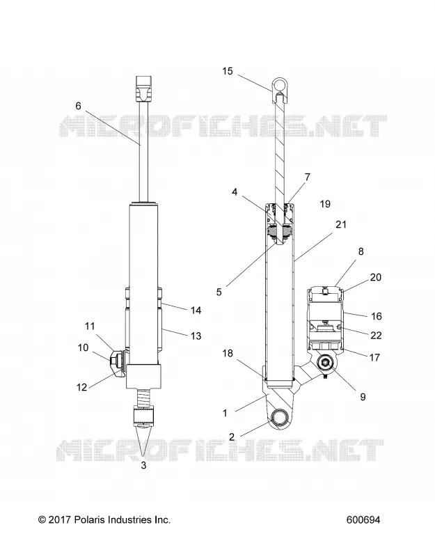 SUSPENSION, AMORTISSEUR ARRIERE TRACK (ADVENTURE, XC)