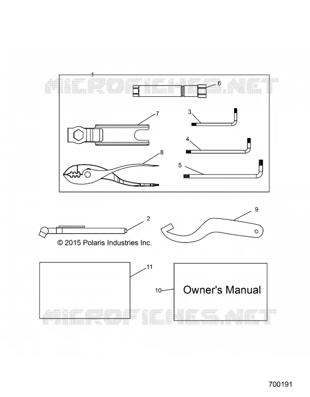 REFERENCES, TOOL KIT AND MANUEL DU PROPRIETAIRES