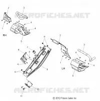 CHASSIS, PROTECTION D'EMBRAYAGE AND REPOSE PIEDS