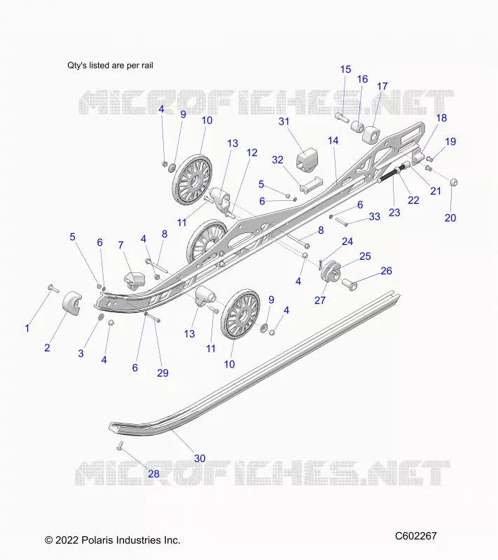 SUSPENSION, RAIL BEAM LH/RH