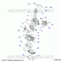 ENGINE, CRANKCASE AND VILEBREQUIN
