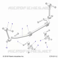 SUSPENSION, FRONT BARRE STABILISATRICE- Z23NAE99FR/SCR/FR (C701011-2)
