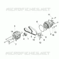 ENGINE, ALTERNATEUR AND COMPRESSOR