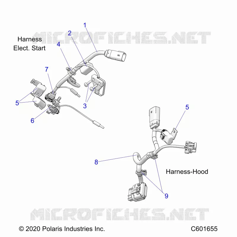 ELECTRICITE, WIRE HARNESS, HOOD, ELEC. START