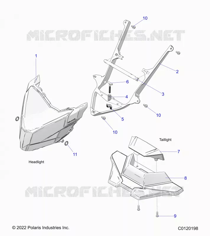 ELECTRICITE, HEADLIGHT AND TAILLIGHT