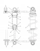 SUSPENSION, AMORTISSEUR, FRONT TRACK (CLEAR COIL OVER)
