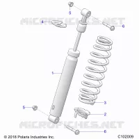 SUSPENSION, AMORTISSEUR AVANT