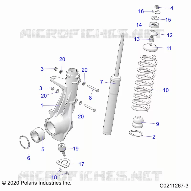 SUSPENSION, JAMBE DE FORCE AVANT