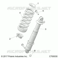 SUSPENSION, REAR SUPPORT AMORTISSEUR 