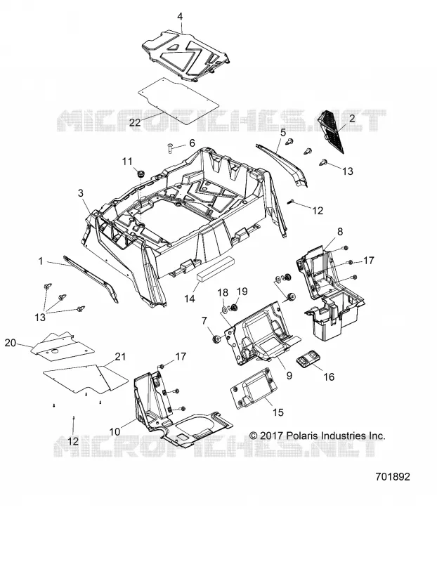 CARROSSERIE ARRIERE RACK AND FENDERS