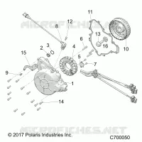ENGINE, STATOR AND VOLANT MOTEUR