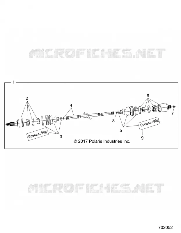 SYSTÃˆME DE TRANSMISSION, REAR HALF SHAFT