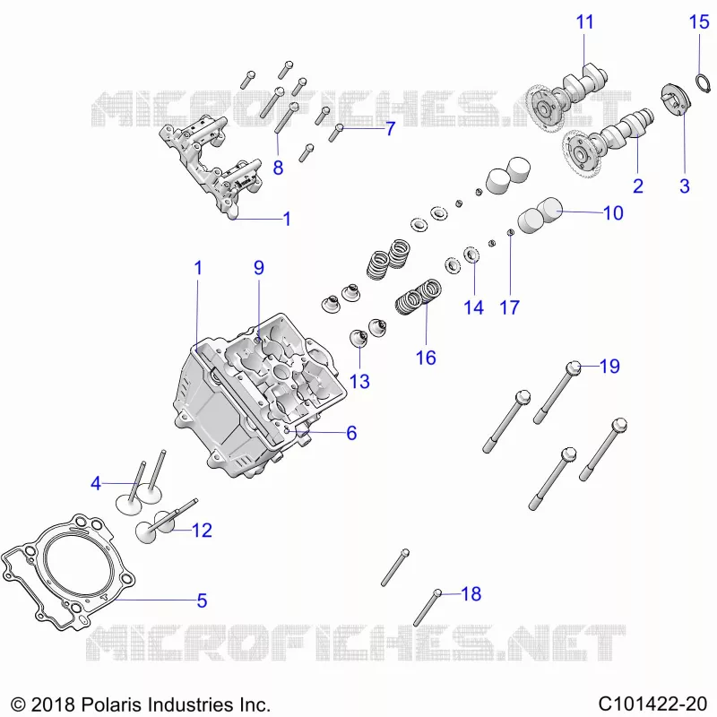 ENGINE, CULASSE, CAMS AND VALVES