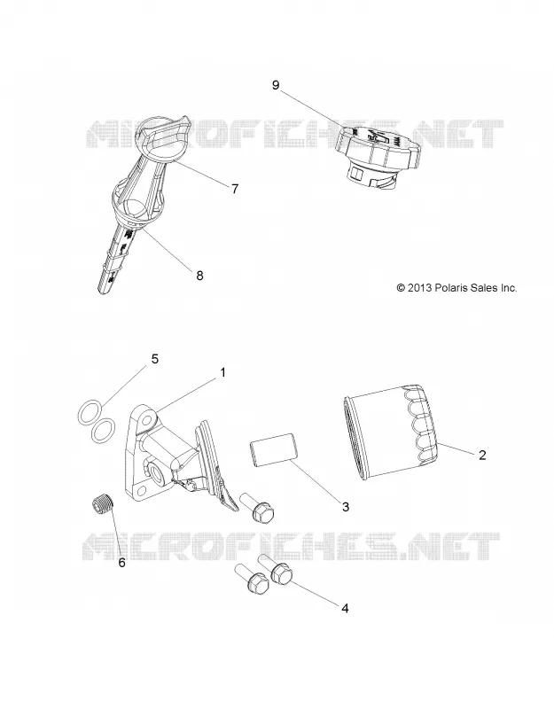 ENGINE, FILTRE A HUILE AND DIPSTICK