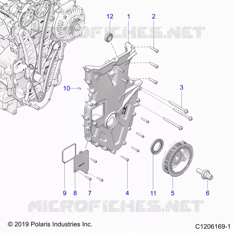 MOTEUR, FRONT COVER ASSEMBLY