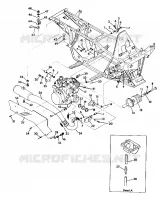 MOTEUR/SUPPORT SILENCIEUX 350 4X4