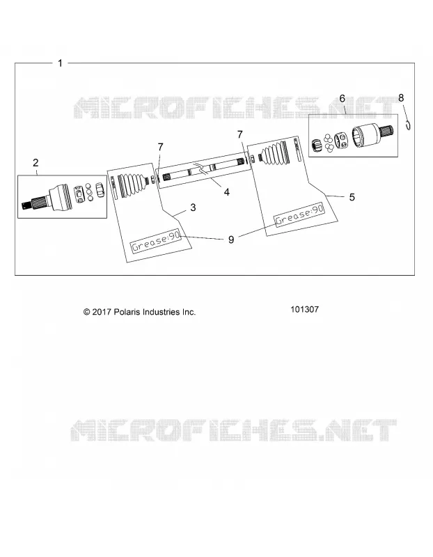 DRIVE TRAIN, ARBRE DE TRANSMISSION, FRONT