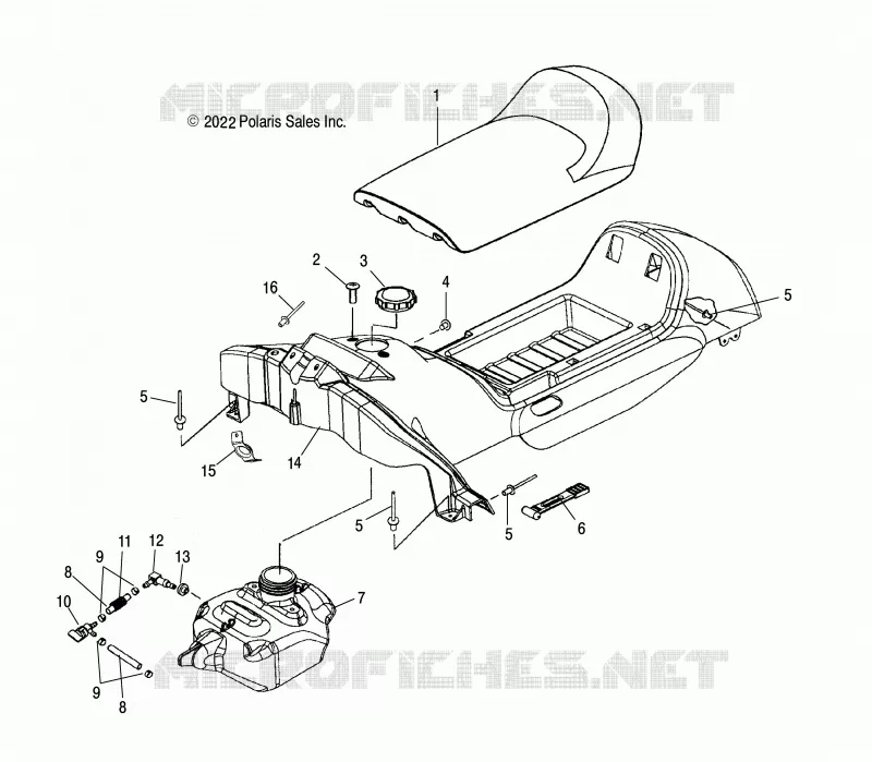 SIEGE, FUEL TANK AND CONSOLE