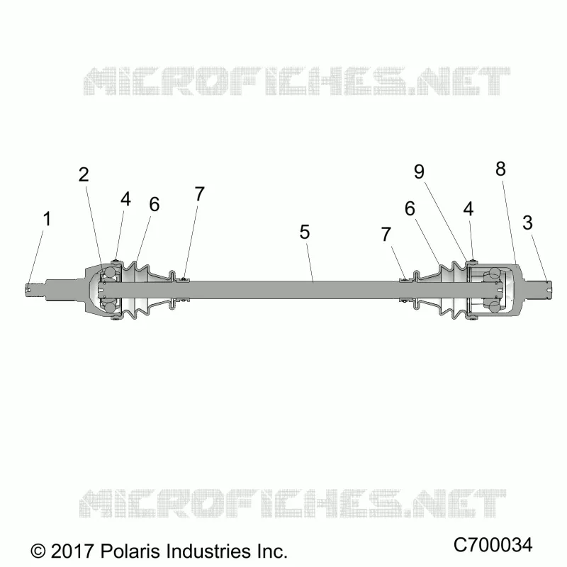 SYSTEME DE TRANSMISSION, FRONT HALF SHAFT