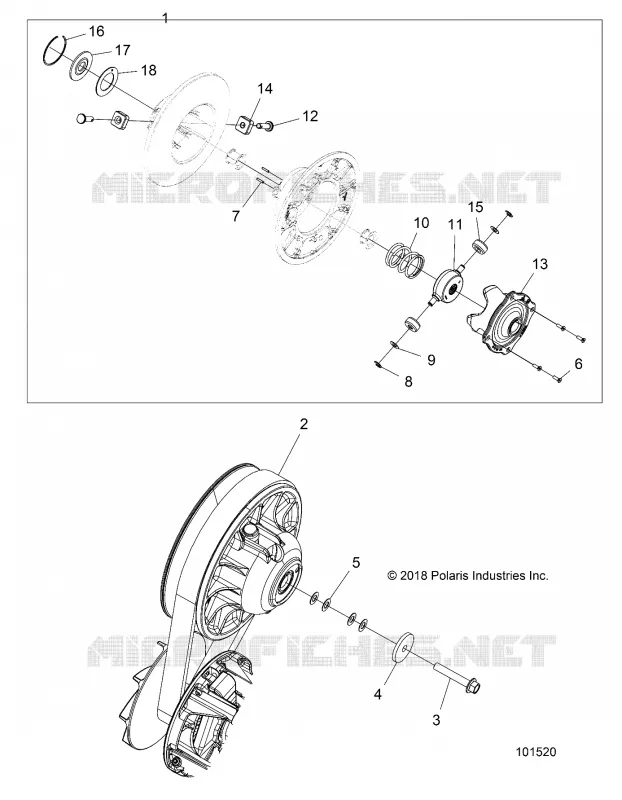 SYSTEME DE TRANSMISSION, SECONDARY CLUTCH