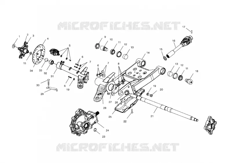 BRAS OSCILLANT/REAR SUPPORT PONT