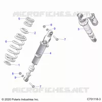 SUSPENSION, REAR SUPPORT AMORTISSEUR 