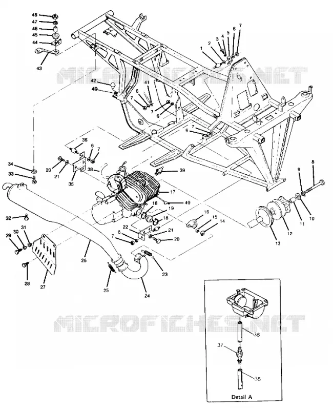 SUPPORTS MOTEUR ET ECHAPPEMENT Trail Boss / W928527 (4922892289005A)