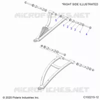 SUSPENSION AVANT A-ARM, MOUNTING