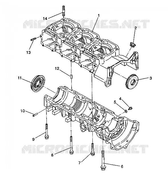CARTERS MOTEUR ASSEMBLY Storm/0932770 and Storm SKS/0932570 (4923032303028A)