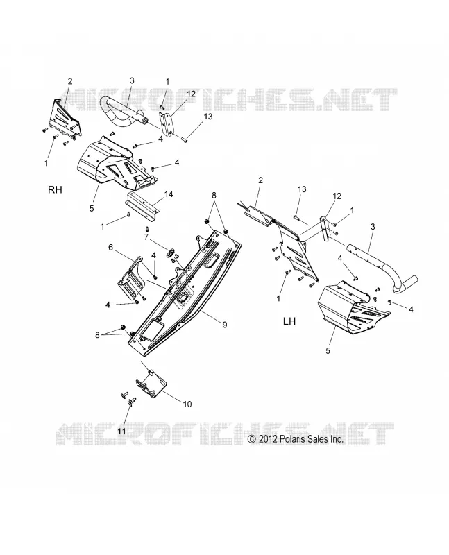CHASSIS, PROTECTION D'EMBRAYAGE AND REPOSE PIEDS